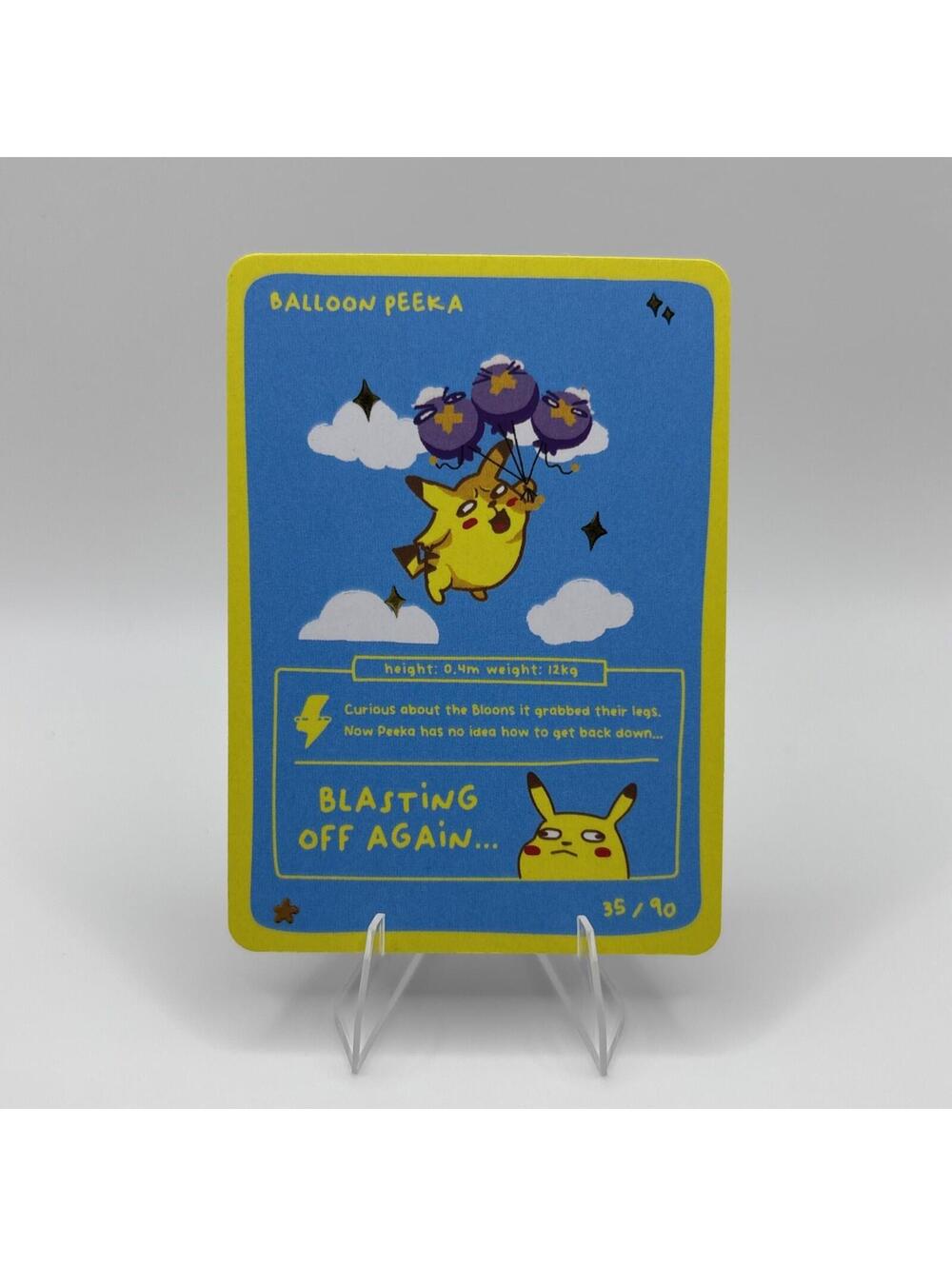 Pokedoodles No Scalp Series - Balloon Peeka 35/90 - Set 1 Pokemon Fan Art
